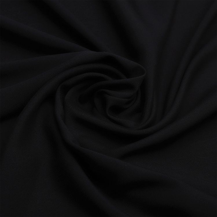 Ткань Штапель, матовая, 5 м, ширина 145 см, 110 г/м2, цвет: 23 черный, TBY