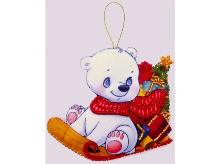 Объемная игрушка «Белый медвежонок»