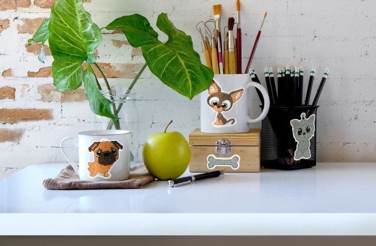 Алмазная вышивка «Наклейки. Щенки» — картинка 3