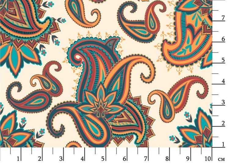 Ткань для пэчворка Сказочный Восток, 146 г/м², 50х55 см, 100% хлопок, цвет: белый, принт, Peppy — картинка 2