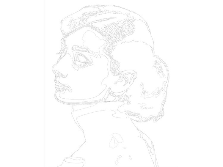 Картина по номерам «Женский профиль» — картинка 3