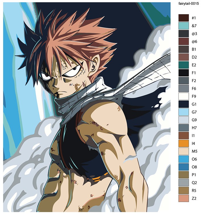 Картина по номерам «Аниме манга Хвост Феи Fairy Tale 13 40х50» — картинка 2