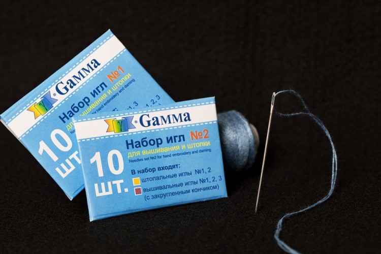 Иглы для шитья ручные набор №1 для вышивания и штопки 10 шт., Gamma — картинка 3