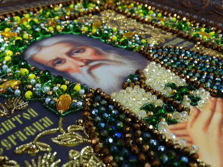 Набор вышивки хрустальными камнями «Святой Серафим Саровский» — картинка 8