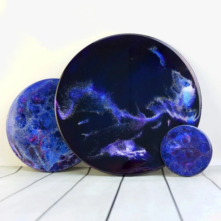 Универсальная эпоксидная смола для рисования AquaGlass GEL 1500 грамм, RU-SMOLA — картинка 11