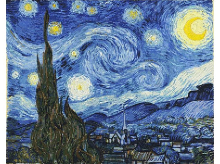 Алмазная вышивка «Звездная ночь» Ван Гога — картинка 2