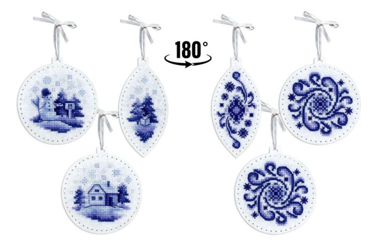 Набор для вышивания «Новогодние игрушки №2. Набор из 3 шт.» — картинка 6