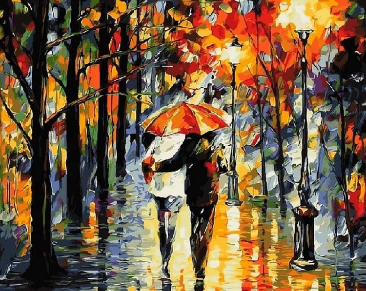 Картина по номерам по дереву RADUGA «Осенняя прогулка»