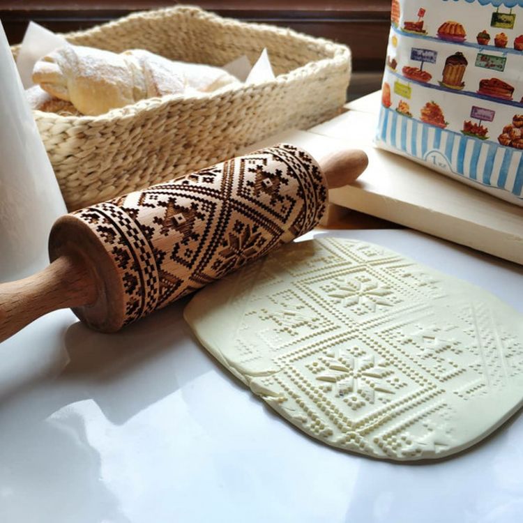 Деревянная скалка «Народный орнамент», Березка — картинка 3