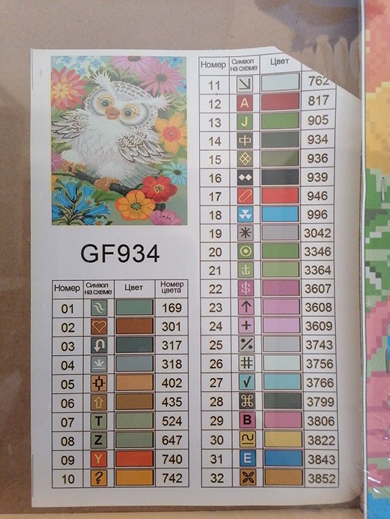 Алмазная вышивка «Белый совенок» — картинка 3