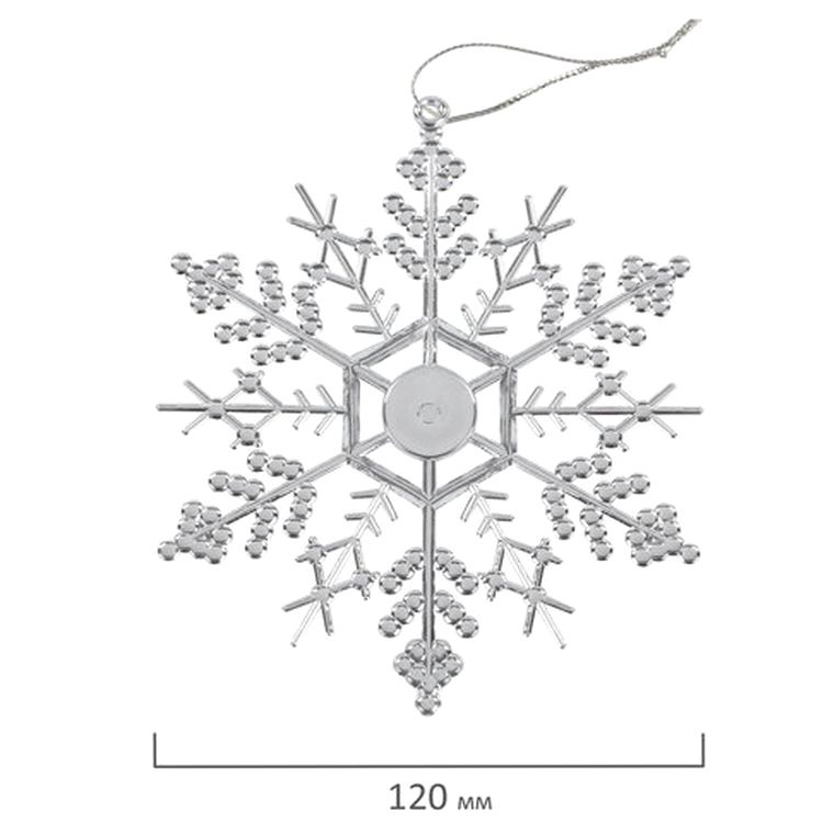 Украшение елочное подвесное «Снежинка-паутинка серебристая», 6 шт., 12 см — картинка 5