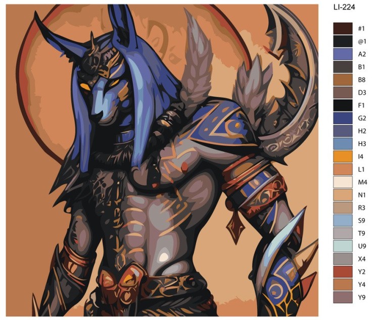 Картина по номерам «Анубис» — картинка 2