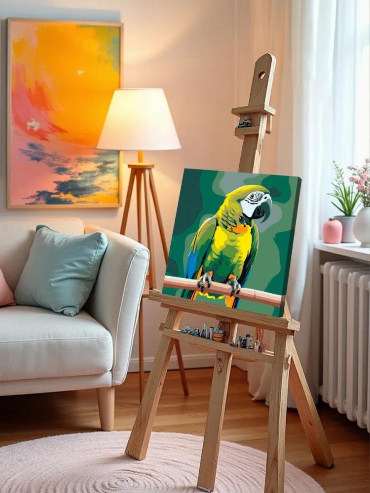Картина по номерам «Попугай ара» — картинка 9