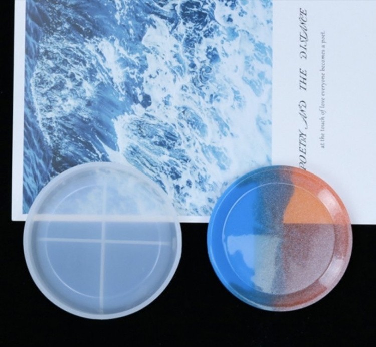 Силиконовый молд для эпоксидной смолы - Подстаканник тарелка - круг (1 шт.) — картинка 5