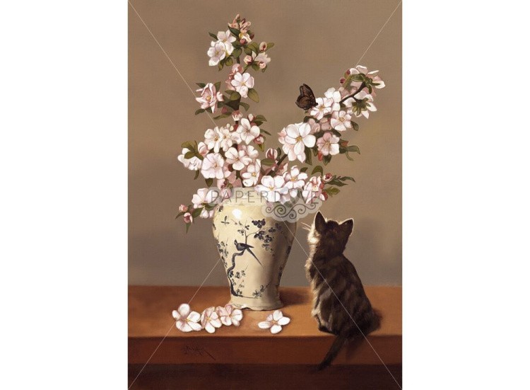 Папертоль «Котенок и весна»