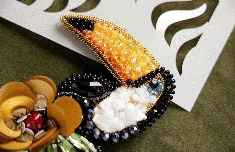 Набор для вышивания «Брошь. Тукан» — картинка 3