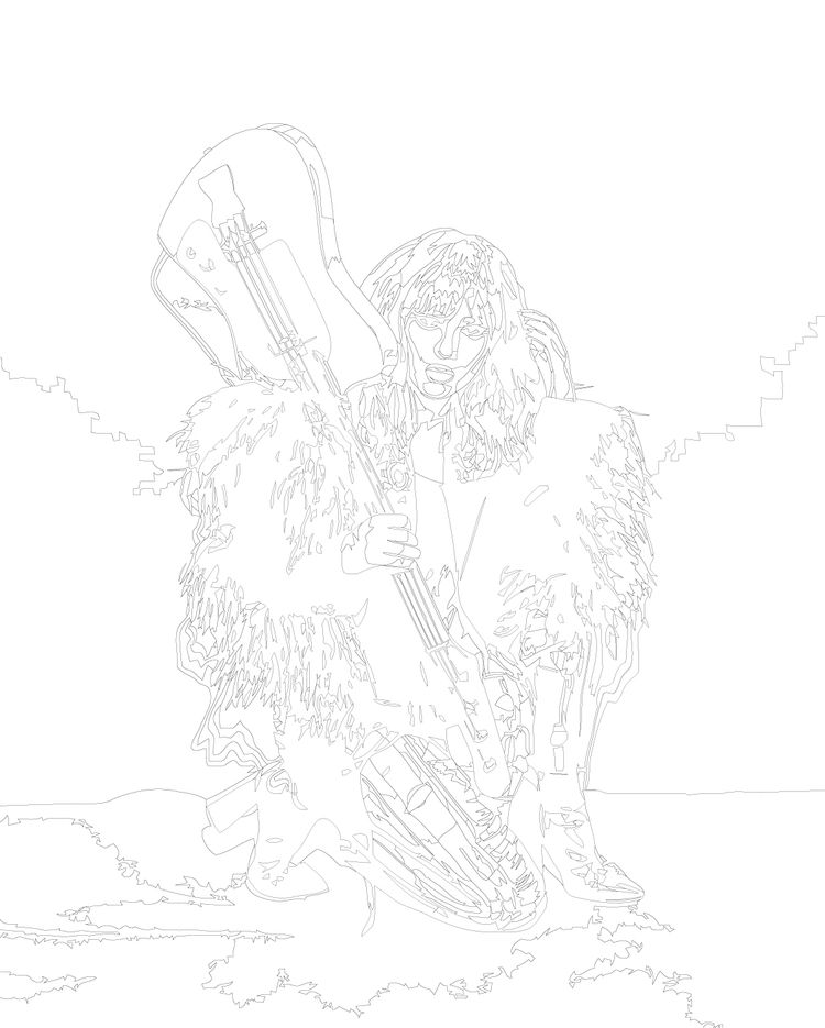 Картина по номерам «Группа Maneskin Манескин: Виктория Де Анджелис с гитарой 2» — картинка 3