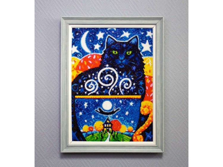Алмазная вышивка «Таинственный кот» — картинка 4