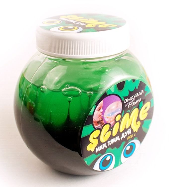 Лизун Slime «Mega Mix», черный зеленый — картинка 3