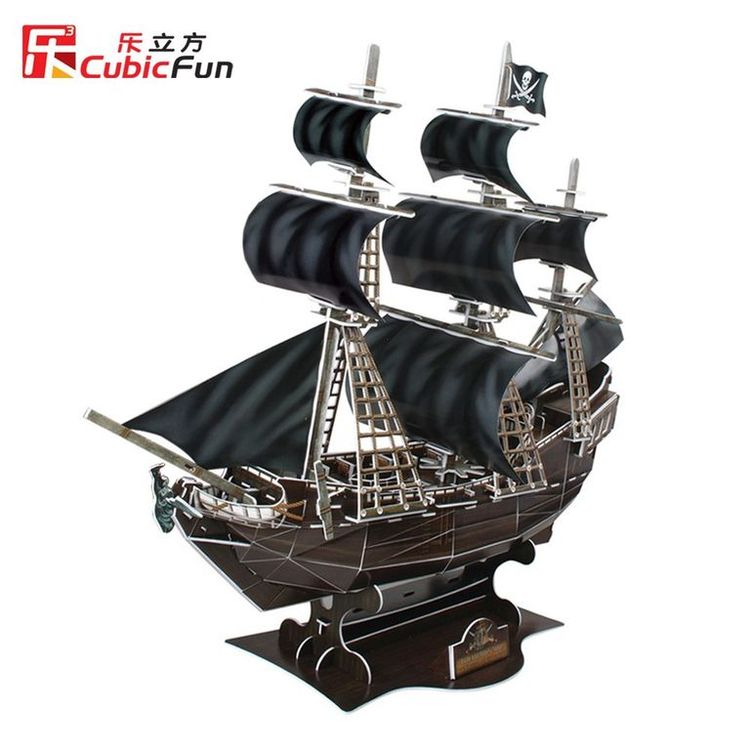 3D-пазл CubicFun Корабль «Месть королевы Анны» — картинка 5