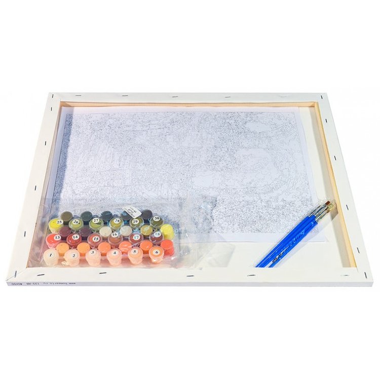 Картина по номерам «Цветущий дворик» — картинка 3