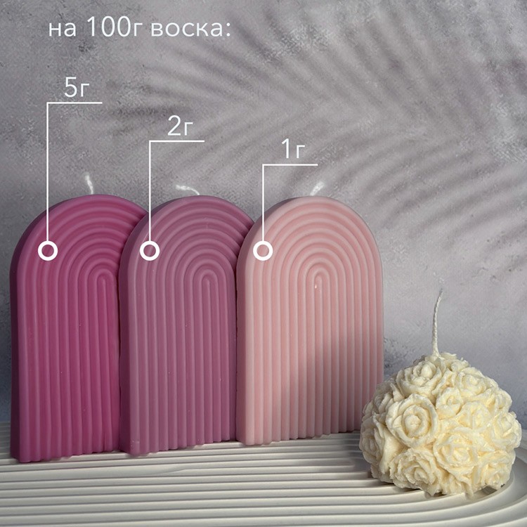 Краситель сухой для свечей/воска, «Розовый», 10 г — картинка 2