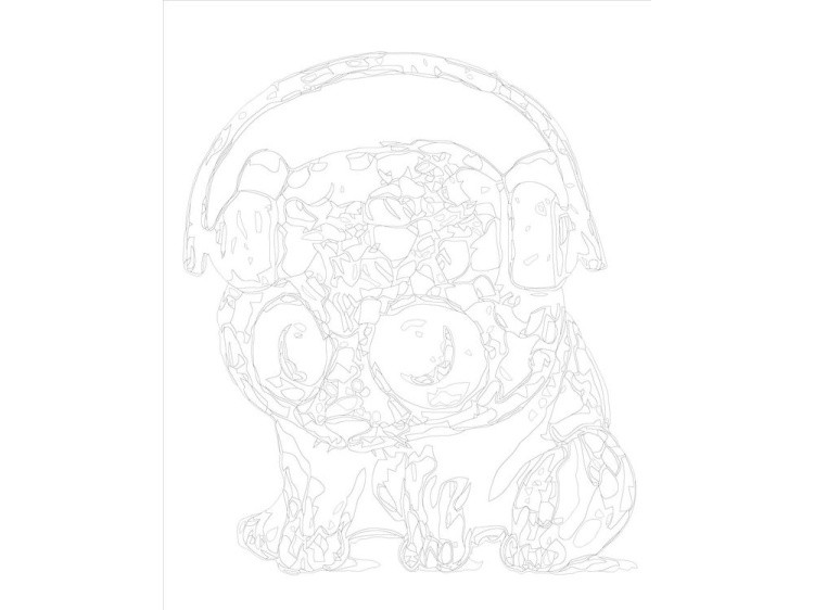 Картина по номерам «Панда в наушниках» — картинка 3