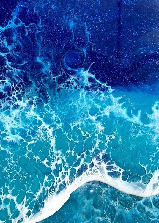 Набор для создания часов эпоксидной смолой Море, Art Blong — картинка 2