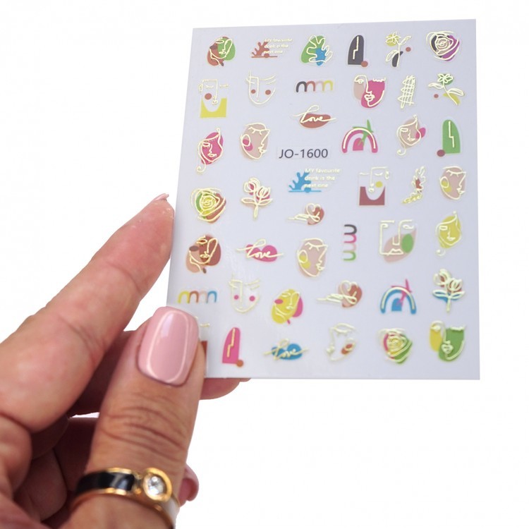 Декоративные наклейки с металлизированным эффектом №11, 12x8 см, 1 шт. — картинка 3