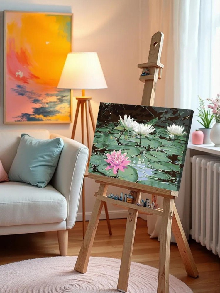 Картина по номерам «Кувшинки на пруду» — картинка 10