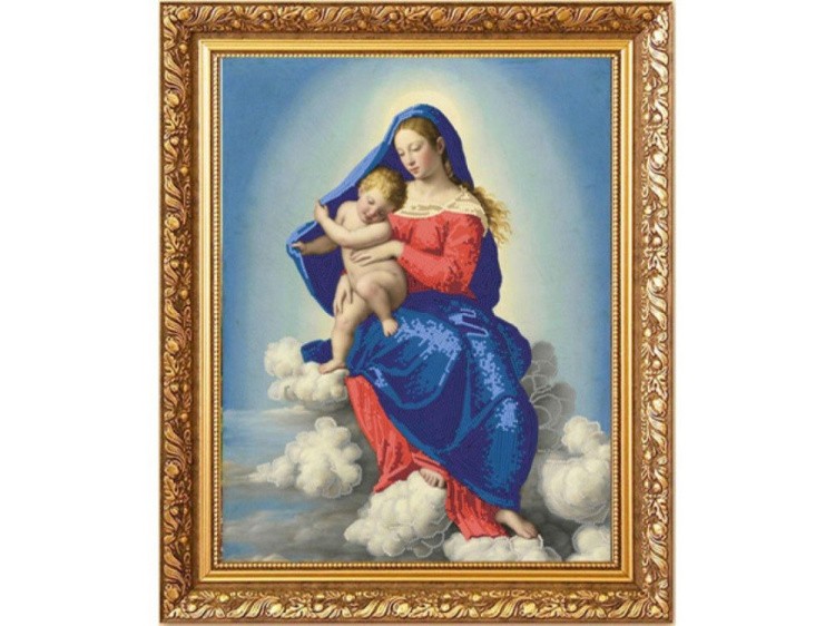 Рисунок на ткани «Мадонна с Младенцем в славе»