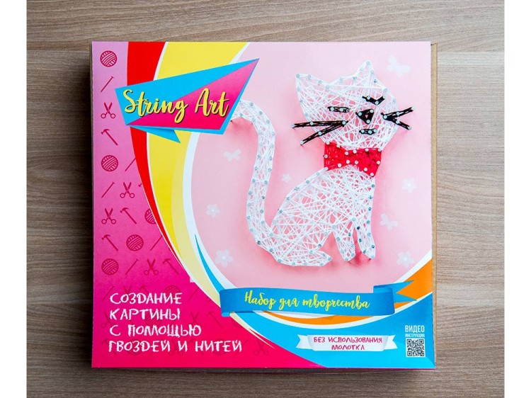 Набор для творчества STRING ART «Кошка» — картинка 4
