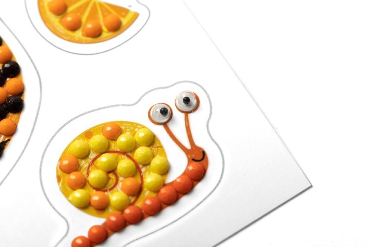 Алмазная вышивка «Наклейки. Оранжевое настроение» — картинка 3