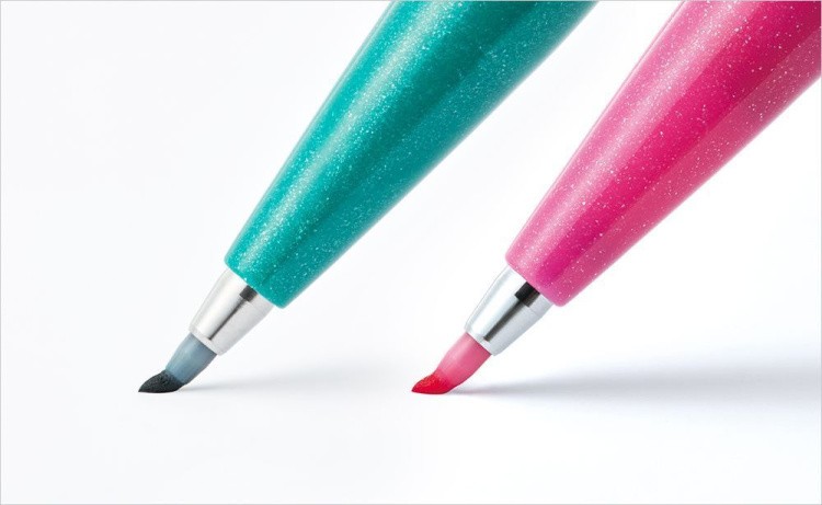 Фломастер-кисть Brush Sign Pen, 2 мм, цвет: зеленый, Pentel — картинка 3