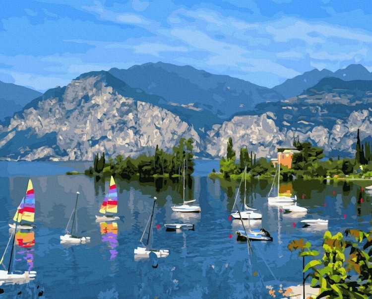 Картина по номерам «Италия. Озеро Гарда»