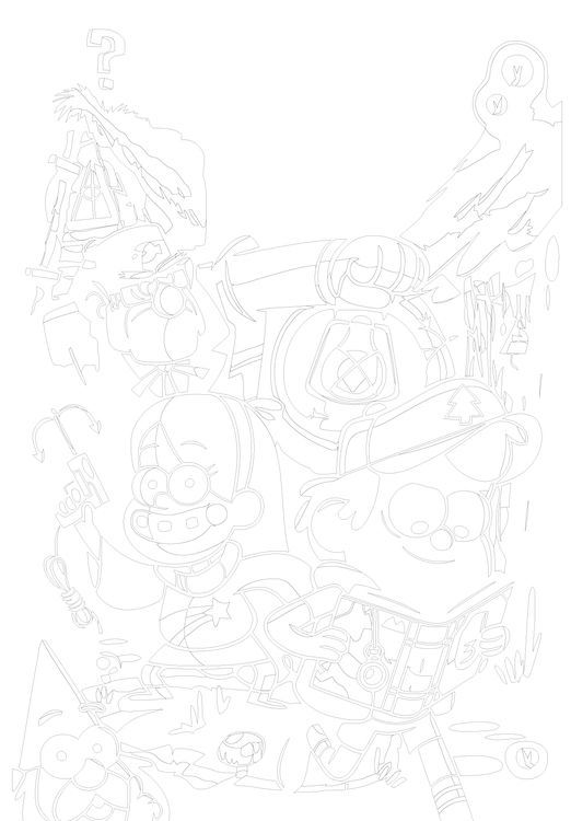 Картина по номерам «Gravity Falls Гравити Фолз: Мейбл, Диппер и Стэн» — картинка 3