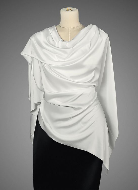 Ткань шелк Армани, 5 м, ширина 150 см, 90 г/м², цвет: 01 белый, TBY — картинка 5