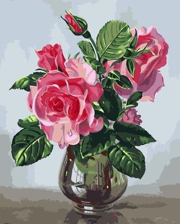 Картина по номерам «Розы»