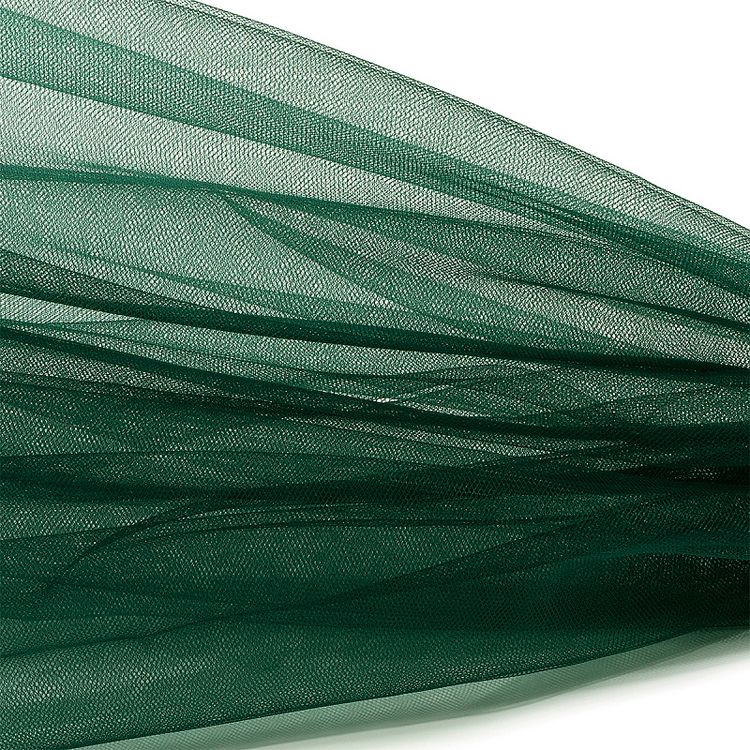 Еврофатин мягкий матовый Hayal Tulle, 5 м, ширина 300 см, 100% полиэстер, цвет: темно-зеленый, Hayal — картинка 2