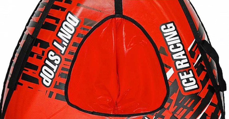 Детская зимняя ватрушка тюбинг для катания 90х90х90 см — картинка 5