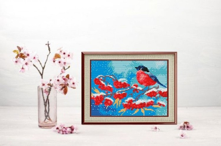 Алмазная вышивка «Ветка рябины» — картинка 6