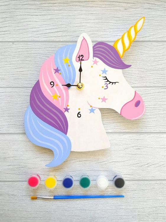 Часы-раскраска «Единорог» — картинка 2