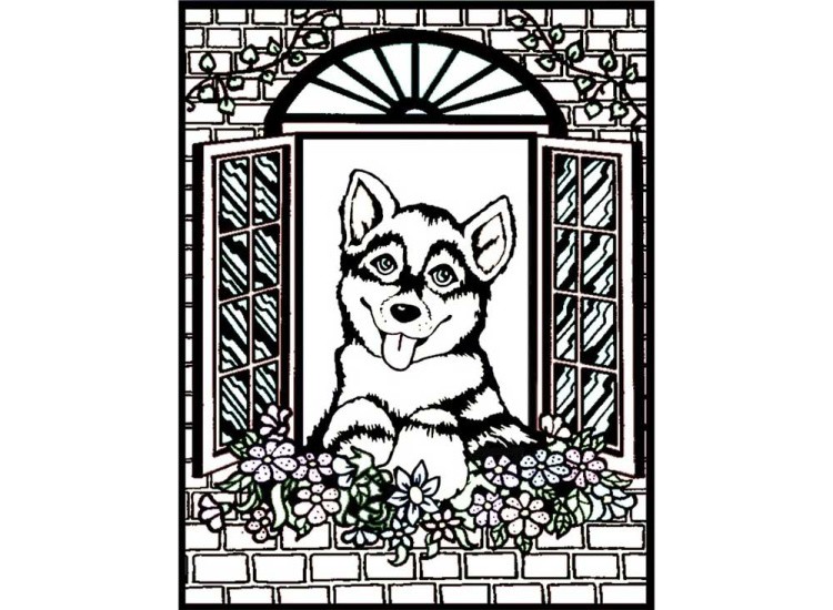 Папка-раскраска «Собачки» + 10 маркеров — картинка 3