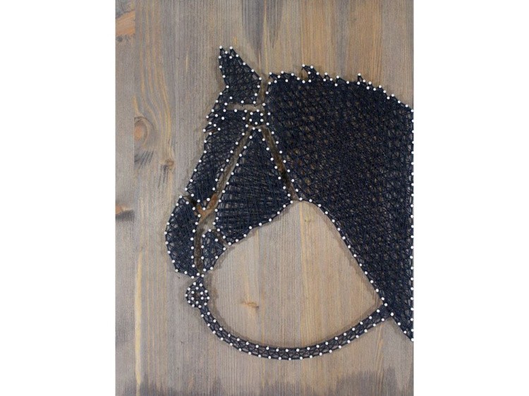 Набор для творчества STRING ART PREMIUM «Фризская лошадь» — картинка 2