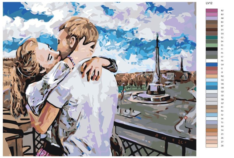 Картина по номерам «Поцелуй» — картинка 2