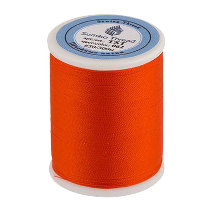 Нитки для трикотажных тканей, 1 шт., 100% нейлон, 328 я, 300 м, цвет: №062 темно-оранжевый, SumikoThread