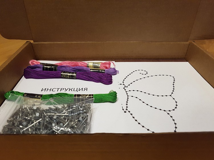 Набор для творчества STRING ART «Бабочка трехцветная» — картинка 3