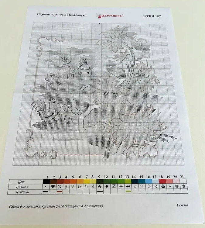 Набор для вышивания «Родные просторы. Подсолнухи» — картинка 8