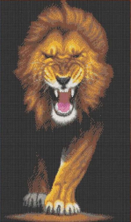 Рисунок на ткани «Хищники. Лев»