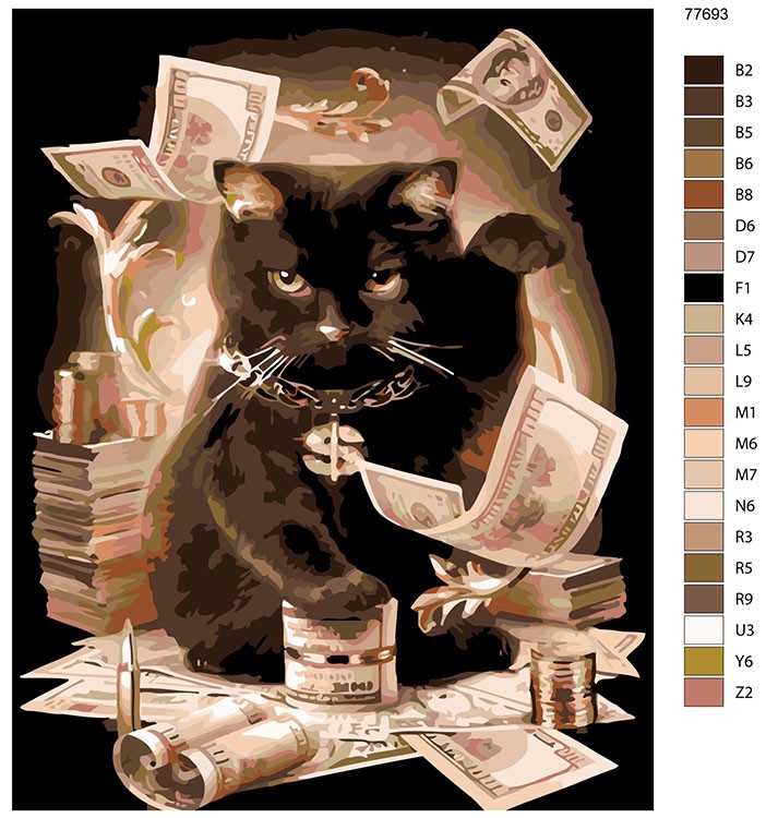 Картина по номерам «Денежный талисман» — картинка 2
